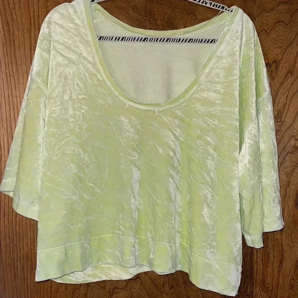 Fp High Low Neon Green Velvet Material - Picture 4 of 5